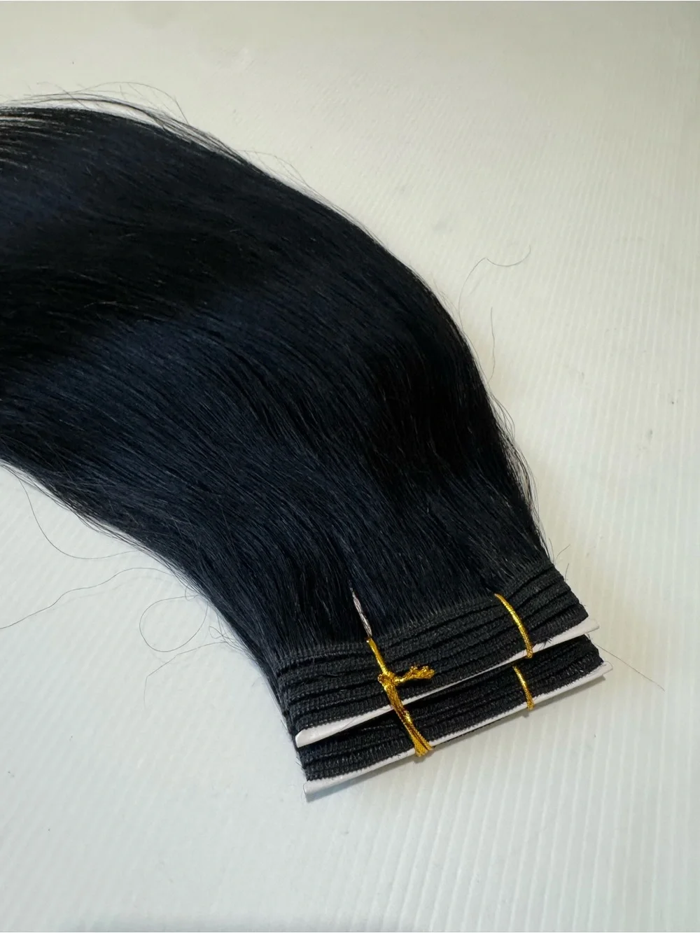 Masterpiece 007 Remi Human Hair Extensions 16” Jet Black #1 Straight Weft